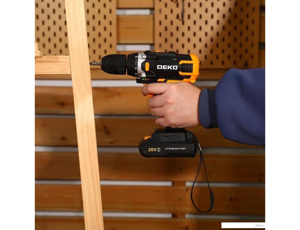 Дрель-шуруповерт Deko Banger 20V ONE + 083-1042 (с 1-им АКБ)