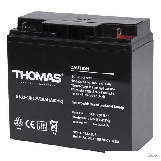 Аккумулятор для ИБП Thomas GB 12-18 Ah