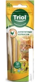 Лакомство для кошек Triol Колбаски из курицы с треской (40 г)