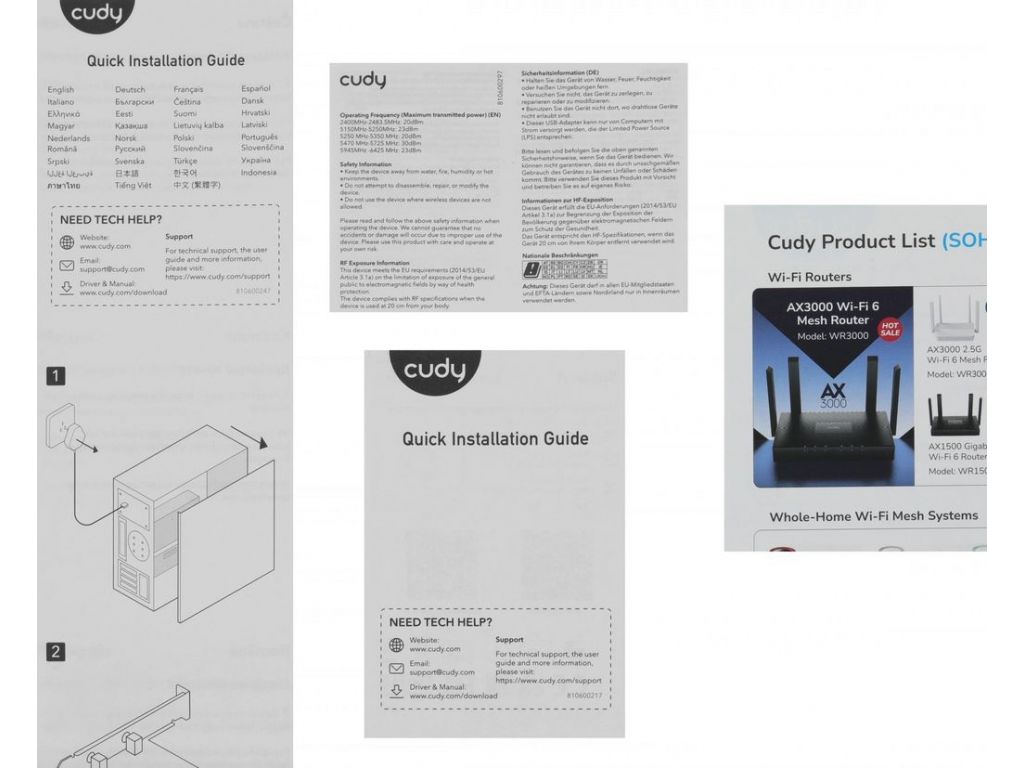 Wi-Fi/Bluetooth адаптер Cudy WE3000S