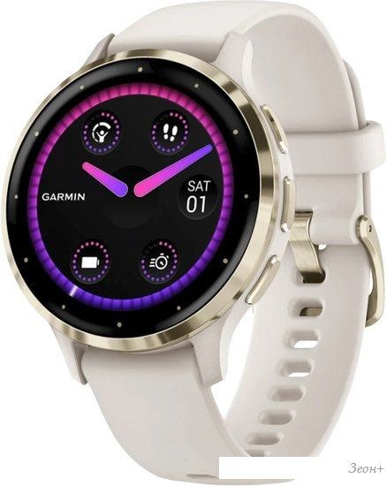 Умные часы Garmin Venu 3S (слоновая кость, с силиконовым ремешком)
