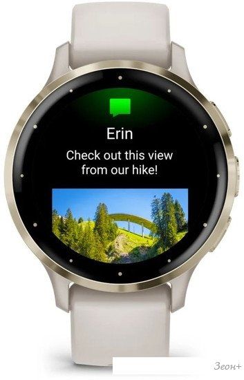 Умные часы Garmin Venu 3S (слоновая кость, с силиконовым ремешком)