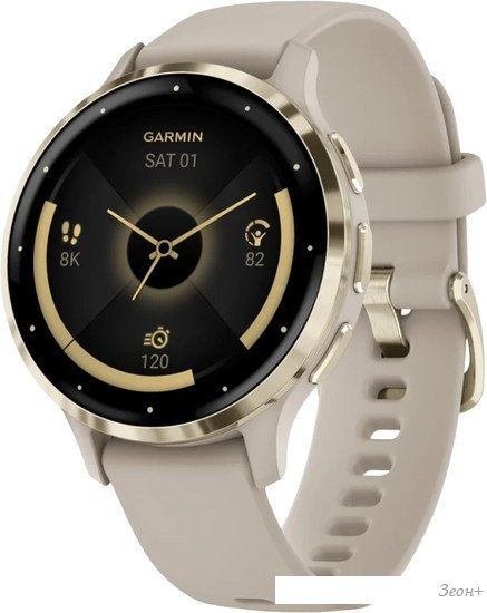 Умные часы Garmin Venu 3S (френч-грей, с силиконовым ремешком)