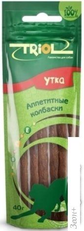 Лакомство для собак Triol Колбаски из утки (40 г)