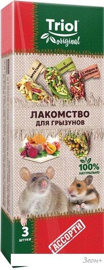 Лакомство для грызунов Triol Original Лакомство для грызунов Ассорти 3 шт