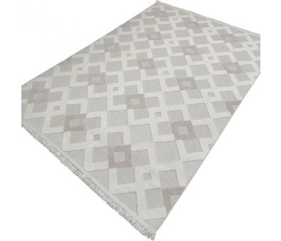Ковер для жилой комнаты Radjab Carpet Поло Прямоугольник EN 261 12495RK (1.6x2.3, Cream/Beige)
