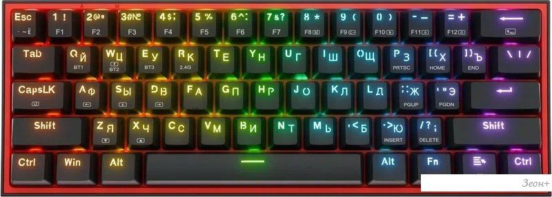 Клавиатура Redragon Fizz Pro (черный/красный)