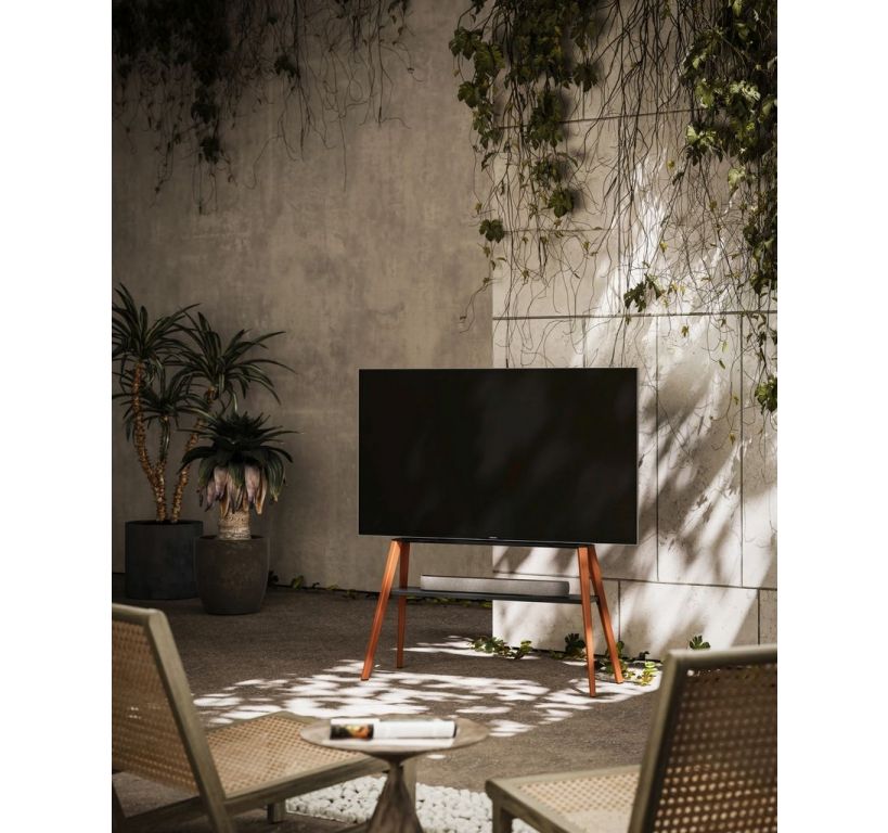 Подставка для телевизора Cactus CS-ST3647BKWN черный/орех 49"-75" макс.40кг напольный