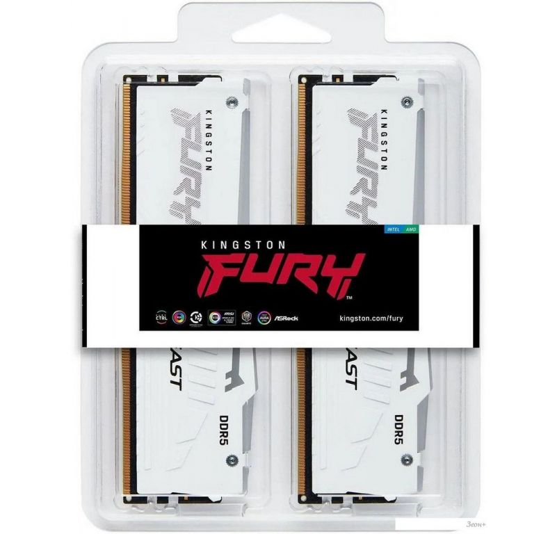 Оперативная память Kingston FURY Beast RGB 2x32ГБ DDR5 5600 МГц KF556C40BWAK2-64