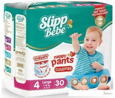 Трусики-подгузники Slipp Bebe L 7-18 кг EP-304 (30 шт)