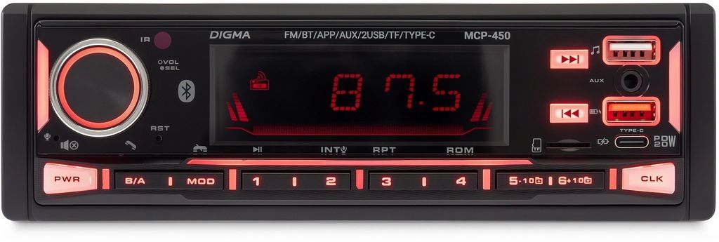 USB-магнитола Digma MCP-450