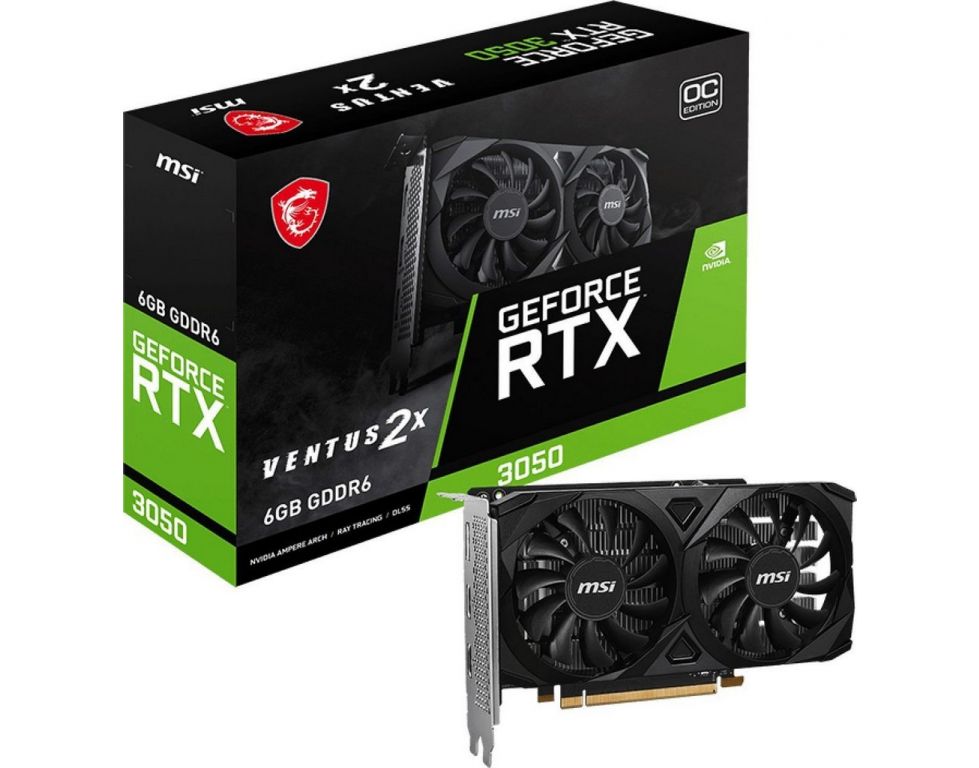 Видеокарта MSI GeForce RTX 3050 Ventus 2X E 6G OC