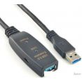 Удлинитель KS-IS KS-776-20 USB Type-A (20 м, черный)