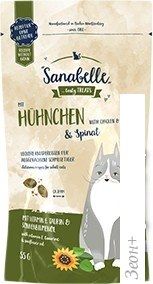 Лакомство для кошек Bosch Sanabelle Chicken & Spinach Pillows 55 г