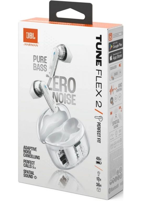 Наушники JBL Tune Flex 2 Ghost (белый)