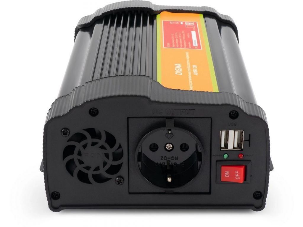 Автомобильный инвертор Digma AI1000-12W