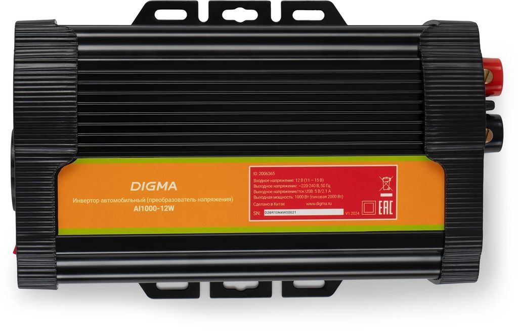 Автомобильный инвертор Digma AI1000-12W