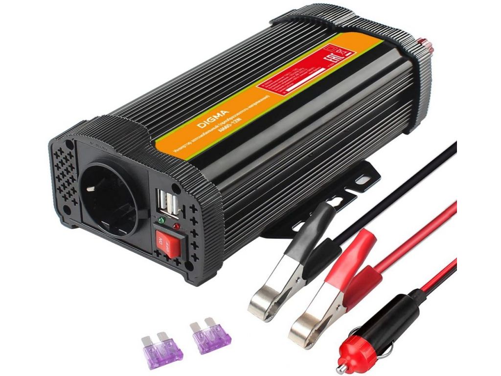 Автомобильный инвертор Digma AI600-12W