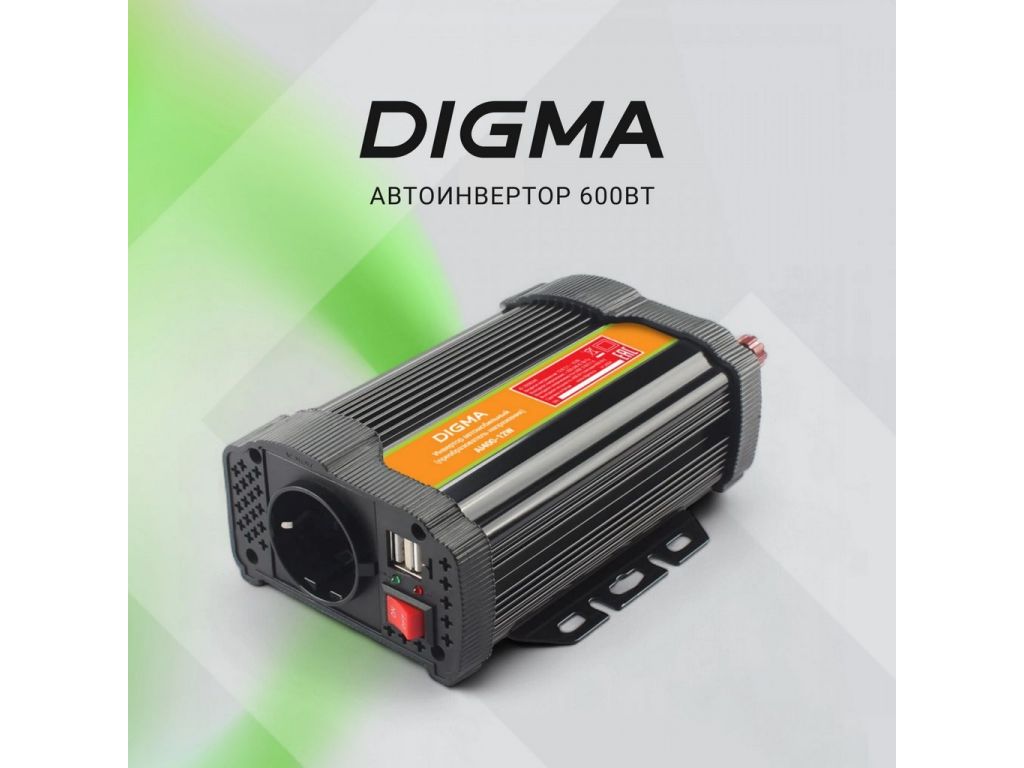 Автомобильный инвертор Digma AI600-12W