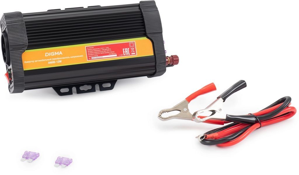 Автомобильный инвертор Digma AI600-12W