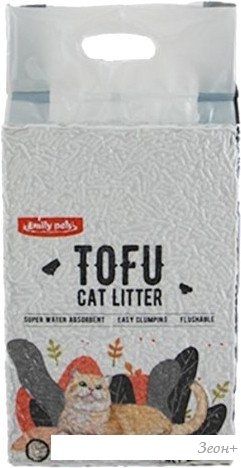 Наполнитель для туалета Emily Pets Tofu с активированным углем 6 л