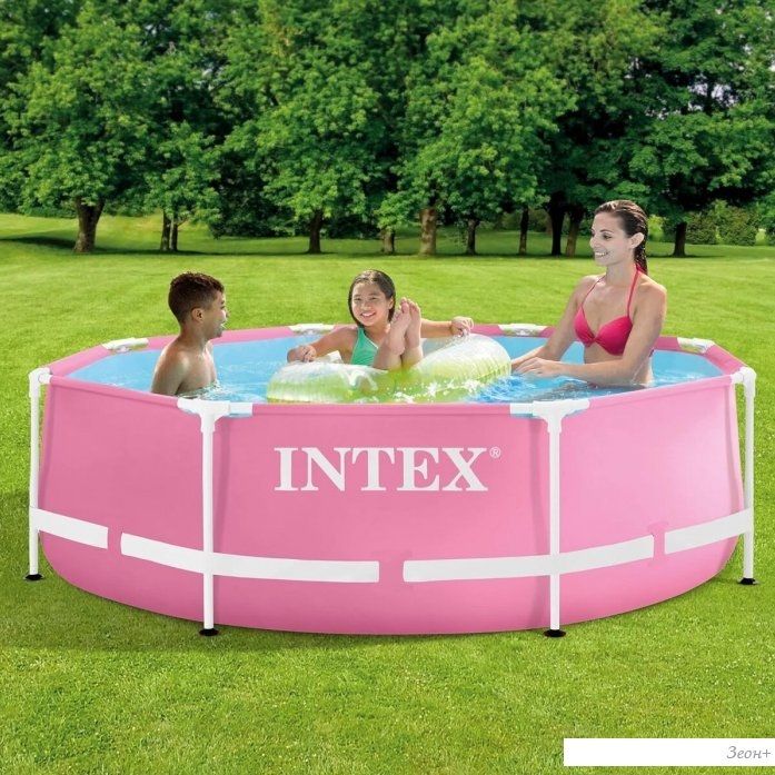 Каркасный бассейн Intex Pink Metal Frame 28290 (244х76 см)