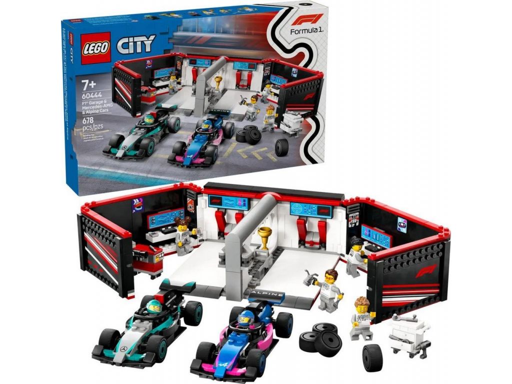 Конструктор LEGO City 60444 Гараж F1 Mercedes-AMG и Alpine