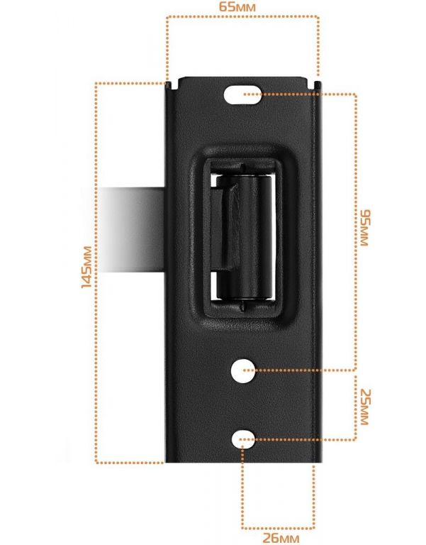 Кронштейн для телевизора Buro MF1 черный 13"-60" макс.25кг настенный поворот и наклон