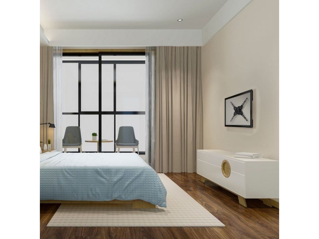Кронштейн для телевизора Buro MF1 черный 13"-60" макс.25кг настенный поворот и наклон