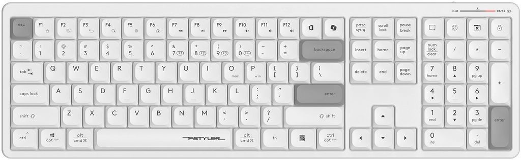 Клавиатура A4Tech Fstyler FBX55C (белый)