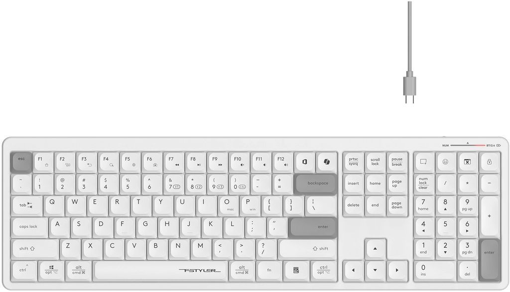 Клавиатура A4Tech Fstyler FBX55C (белый)