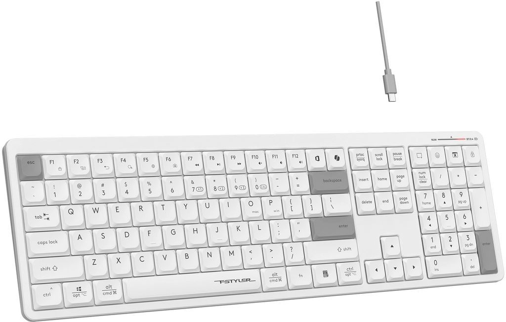 Клавиатура A4Tech Fstyler FBX55C (белый)