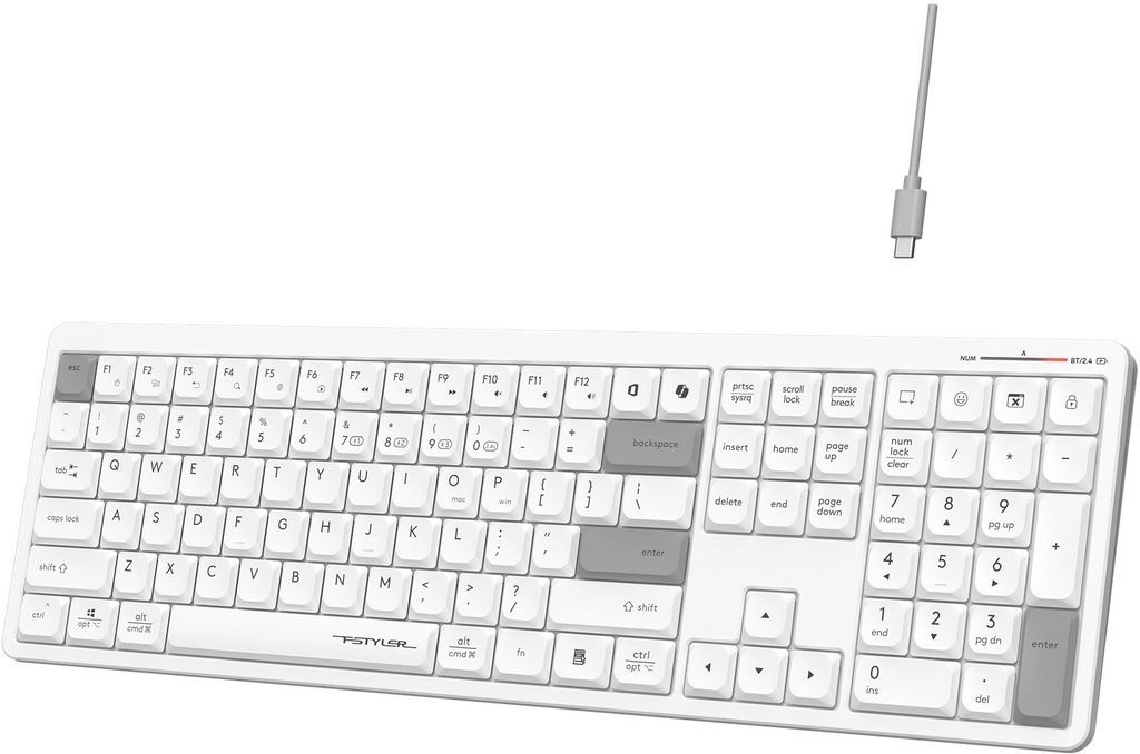 Клавиатура A4Tech Fstyler FBX55C (белый)