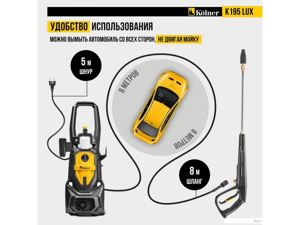 Мойка высокого давления Kolner K195 Lux