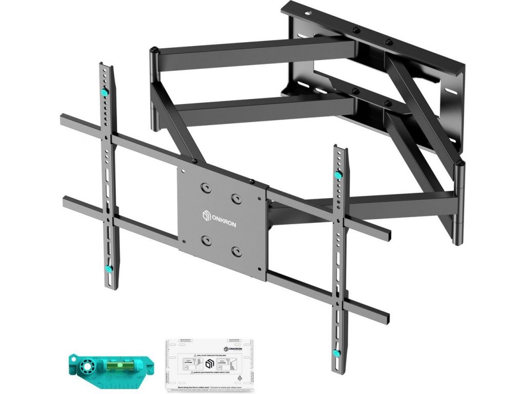 Кронштейн для телевизора Onkron M8L черный 42"-110" макс.100кг настенный поворотно-выдвижной и наклонный