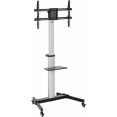 Подставка для телевизора Ultramounts UM307B черный/белый 37"-86" макс.50кг напольный мобильный