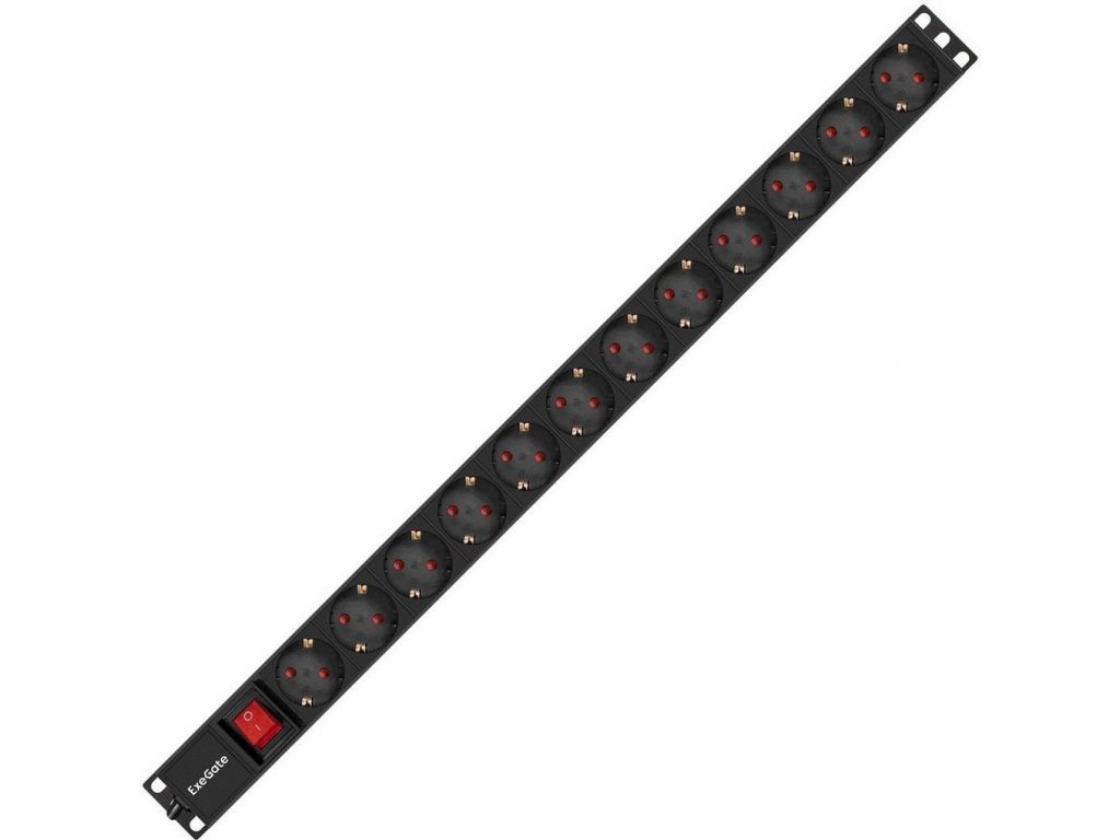Блок розеток ExeGate ServerPro PDU-V120 Al-12S-EU2.5-SW