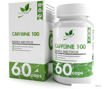 ,  NaturalSupp  100 (Caffeine 100), 60 