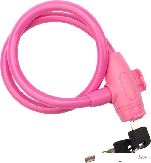 Тросовый велозамок Rexant 79-0364 65 см (розовый)