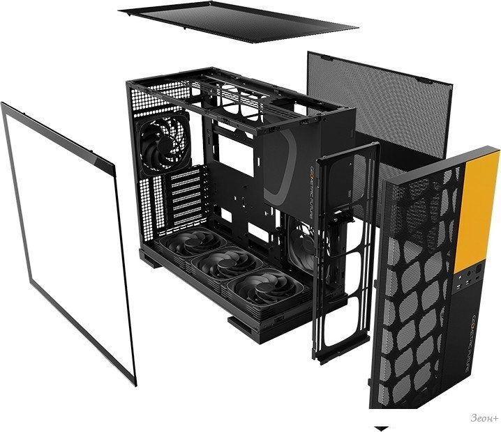 Корпус Geometric Future Model 5 Vent 5FAN (черный/желтый)