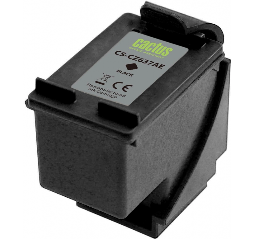 Картридж струйный Cactus CS-CZ637AE № 46 черный (33мл) для HP DJ IA 2020hc/2520hc;Ultra 2029/2529;Ultra 4729AIO