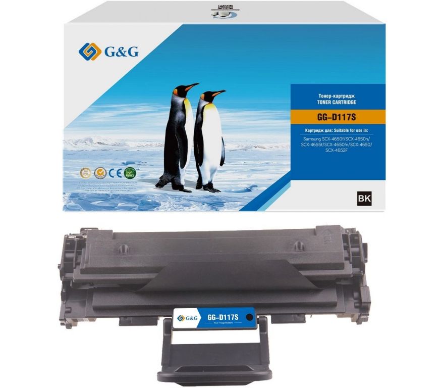 Картридж лазерный G&G GG-D117S MLT-D117S черный (2500стр.) для Samsung SCX-4650f/SCX-4650n/SCX-4655f/SCX-4650fn/SCX-4650/SCX-4652F