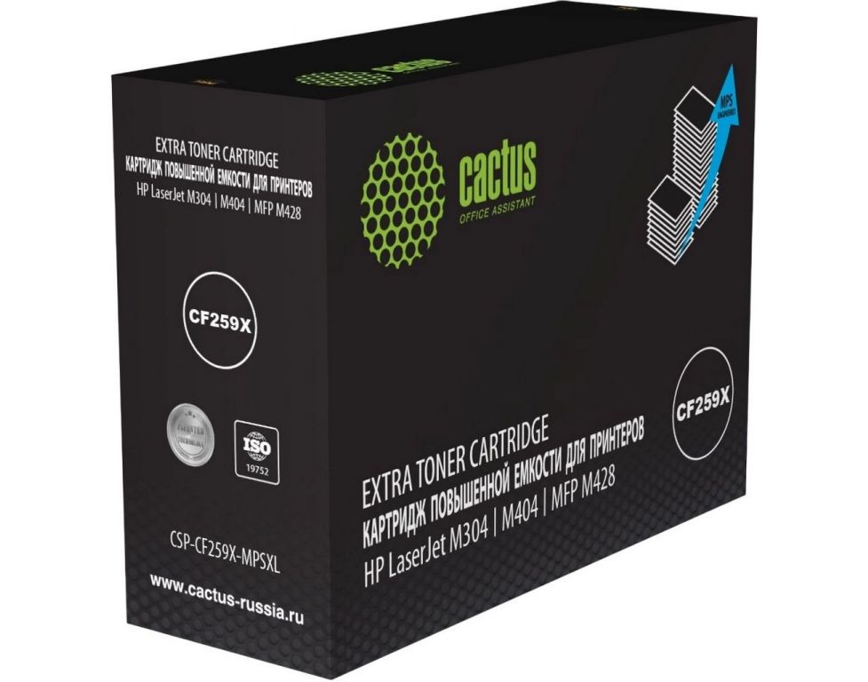 Картридж лазерный Cactus CSP-CF259X-MPSXL CF259X черный (20000стр.) для HP LJ M304/M404/M406/MFP M428/M429/M430
