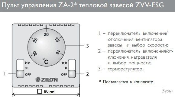 Тепловая завеса ZILON ZVV-1.0E6SG