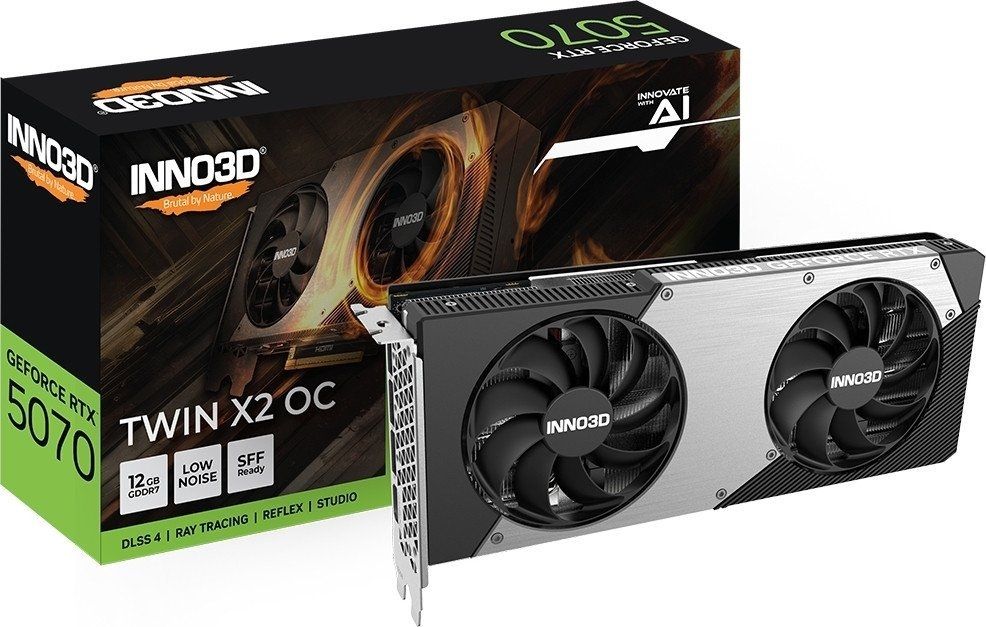 Видеокарта Inno3D GeForce RTX 5070 Twin X2 OC N50702-12D7X-195064N