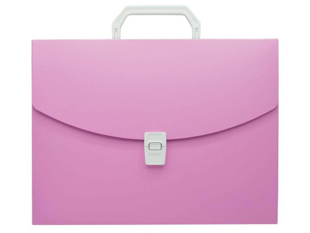 Портфель Бюрократ Pastel PASTPP01PINK 1 отдел. A4 пластик 0.7мм розовый
