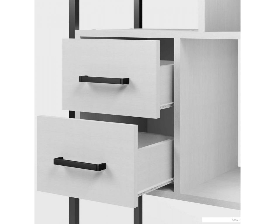 Стеллаж Mio Tesoro Cool Joy Loft (белый/черный)