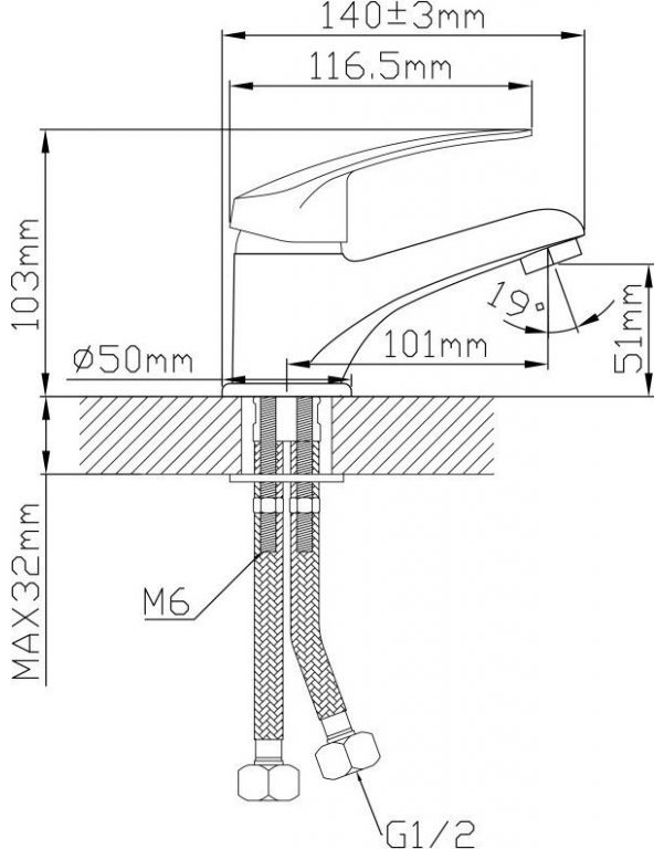 Смеситель Oasis L3005MSh_Pab