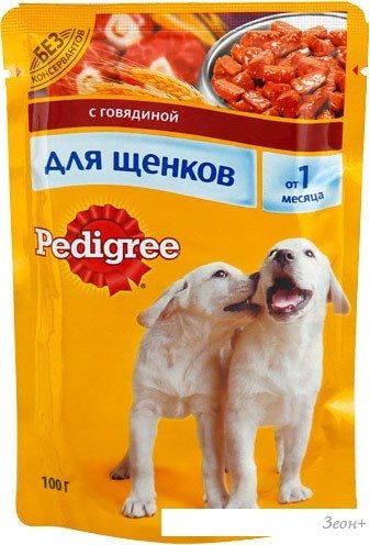 Корм для собак Pedigree с говядиной для щенков от 1 месяца 0.1 кг