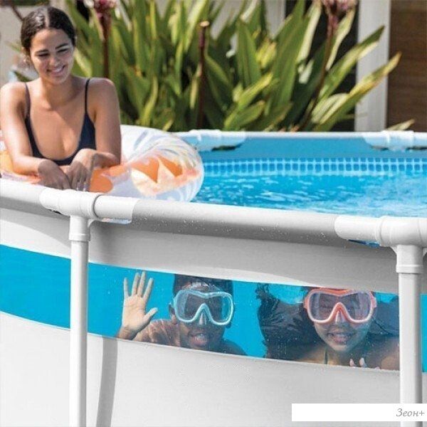 Каркасный бассейн Intex Prism Frame Clearview 26730 (488х122)